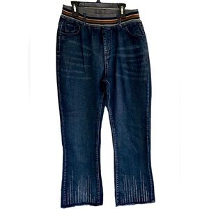 NWT pull on wide leg sparkle embellishment jeans, 28“ x 29“